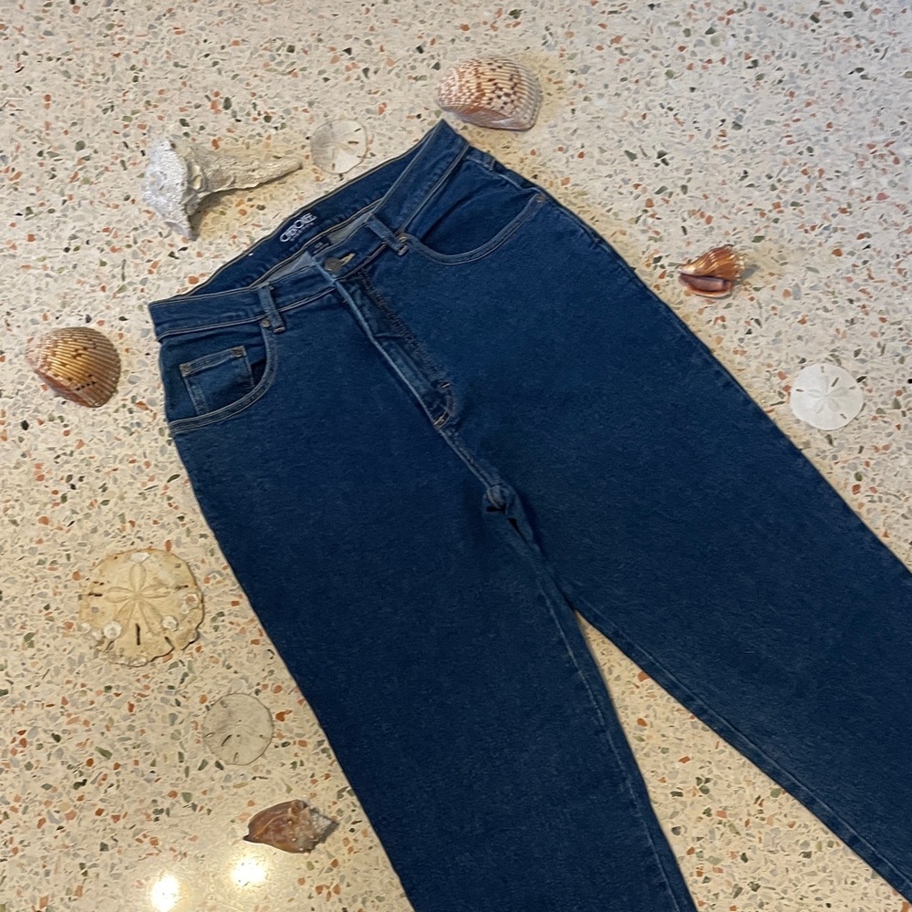 High Waist jeans 12A Cherokee Dark Blue Straight Leg Women's Jeans Size 12A